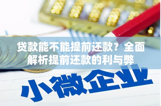 和顺贷款能不能提前还款？全面解析提前还款的利与弊