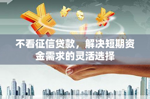 和顺不看征信贷款，解决短期资金需求的灵活选择