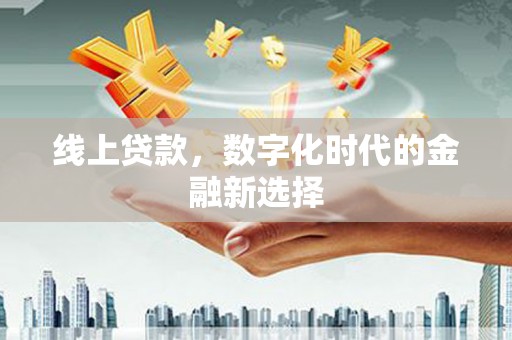 和顺线上贷款，数字化时代的金融新选择