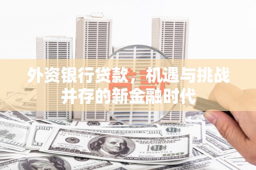 和顺外资银行贷款，机遇与挑战并存的新金融时代