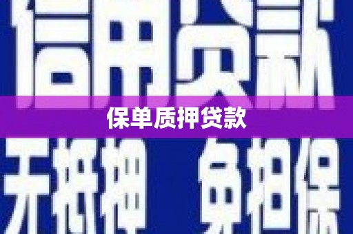 和顺保单质押贷款