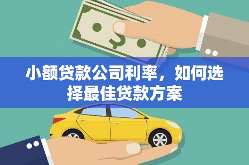 和顺小额贷款公司利率，如何选择最佳贷款方案