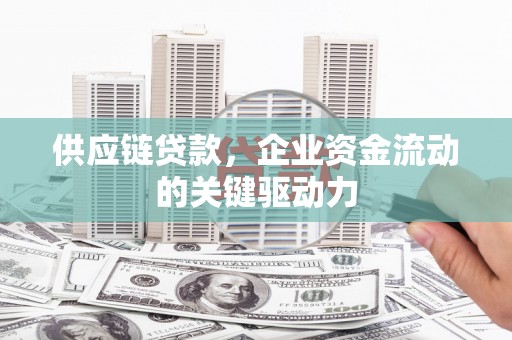 和顺供应链贷款，企业资金流动的关键驱动力