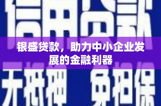 和顺银盛贷款，助力中小企业发展的金融利器