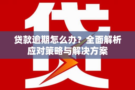 和顺贷款逾期怎么办？全面解析应对策略与解决方案