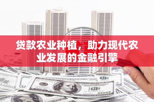 和顺贷款农业种植，助力现代农业发展的金融引擎