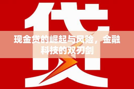 和顺现金贷的崛起与风险，金融科技的双刃剑