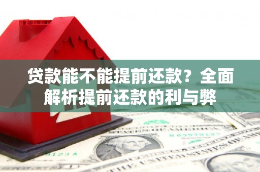 和顺贷款能不能提前还款？全面解析提前还款的利与弊