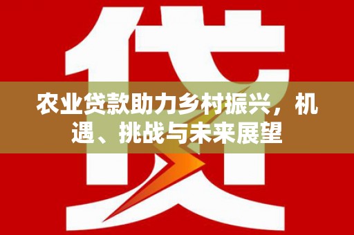 和顺农业贷款助力乡村振兴，机遇、挑战与未来展望