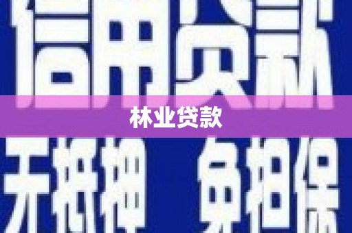 和顺林业贷款