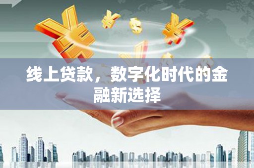 和顺线上贷款，数字化时代的金融新选择