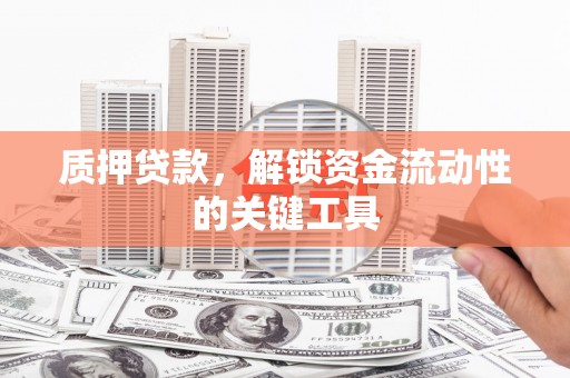 和顺质押贷款，解锁资金流动性的关键工具