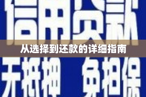 和顺从选择到还款的详细指南
